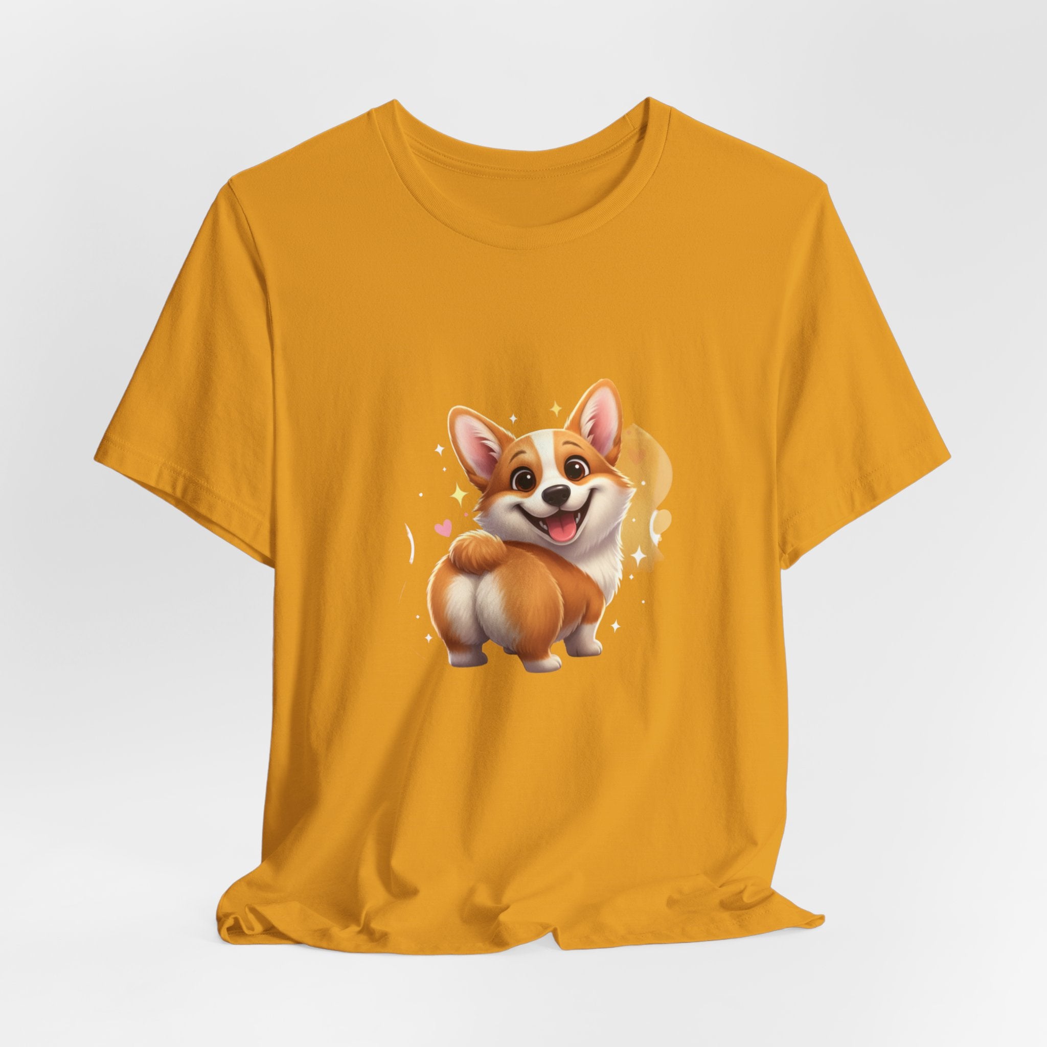Cute Smiling Corgi T-Shirt — Adorable Cartoon Dog Tee for Pet Lovers