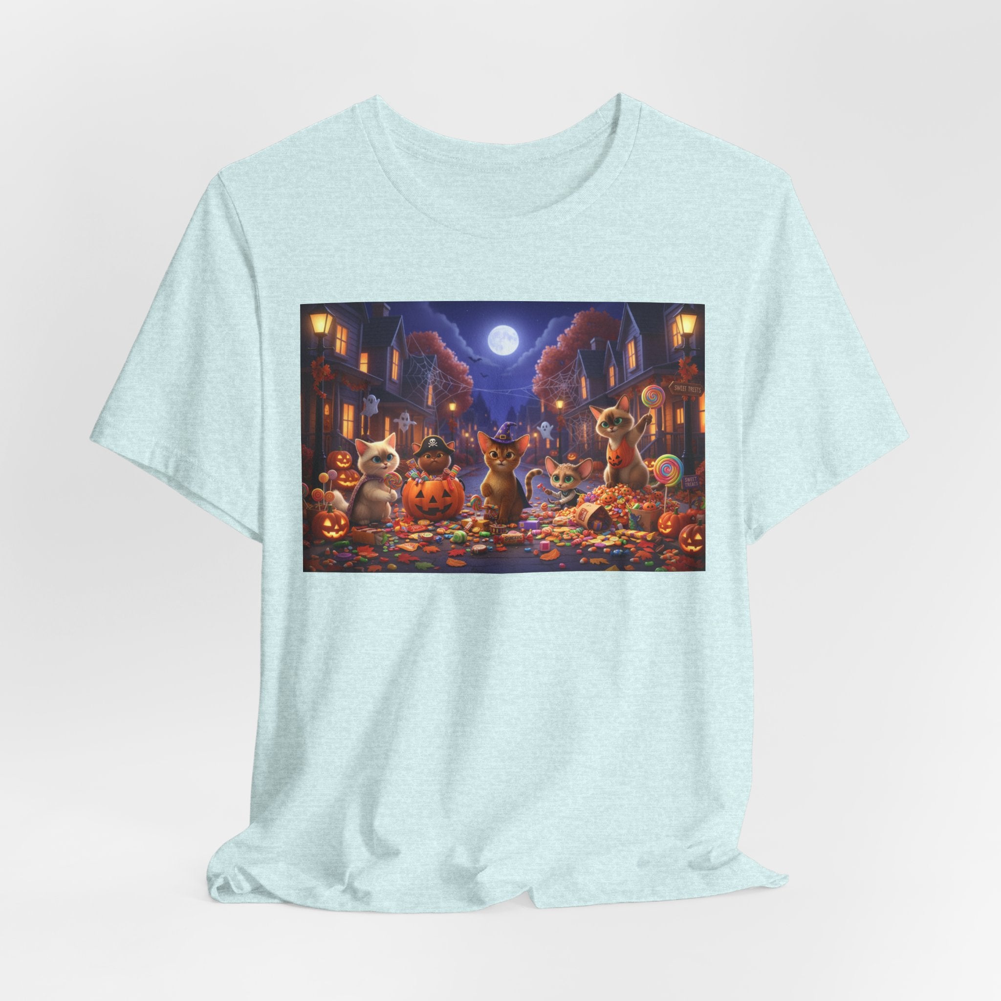 Cats Halloween Night & Pumpkins T-Shirt
