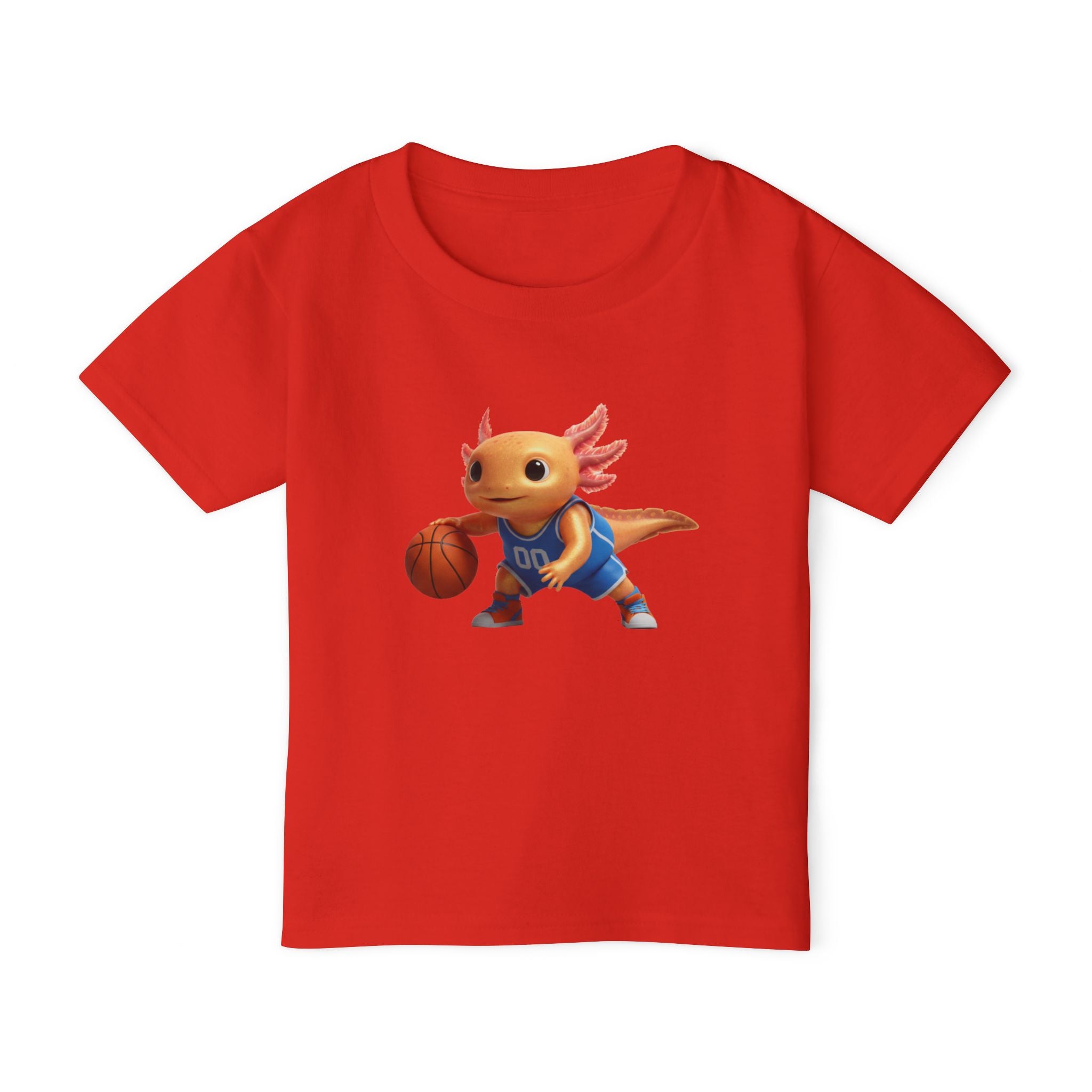 Axolotl Basketball Toddler T-Shirt — Cute Court-Ready Kids Tee