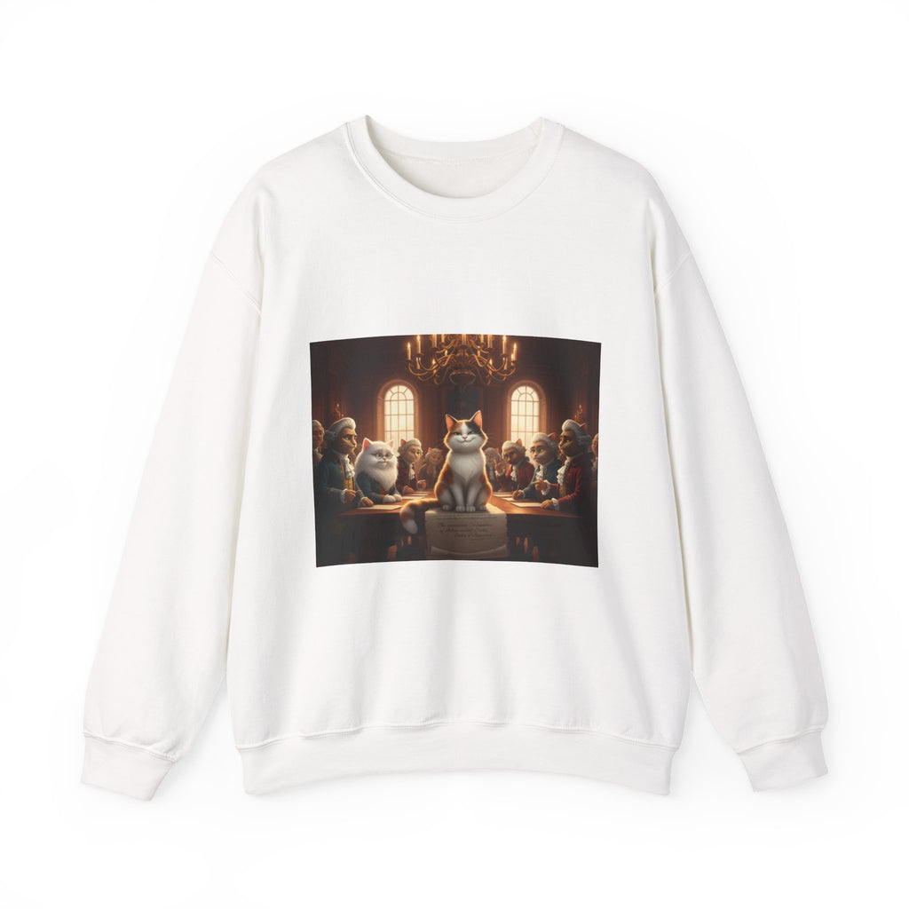 Cat Declaration of Independence Crewneck Sweatshirt — Whimsical Cat Graphic