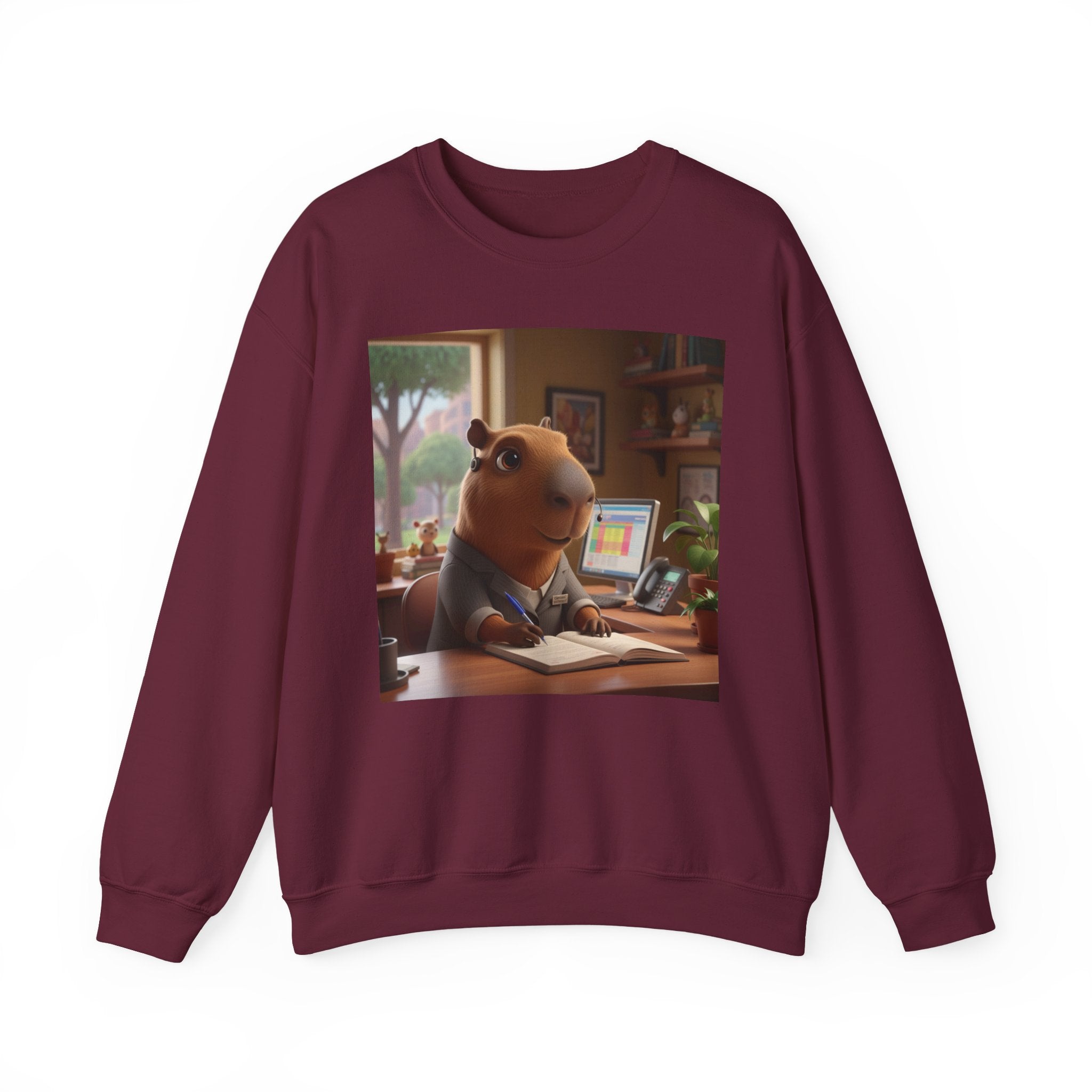 Capybara Desk Scene Sweatshirt