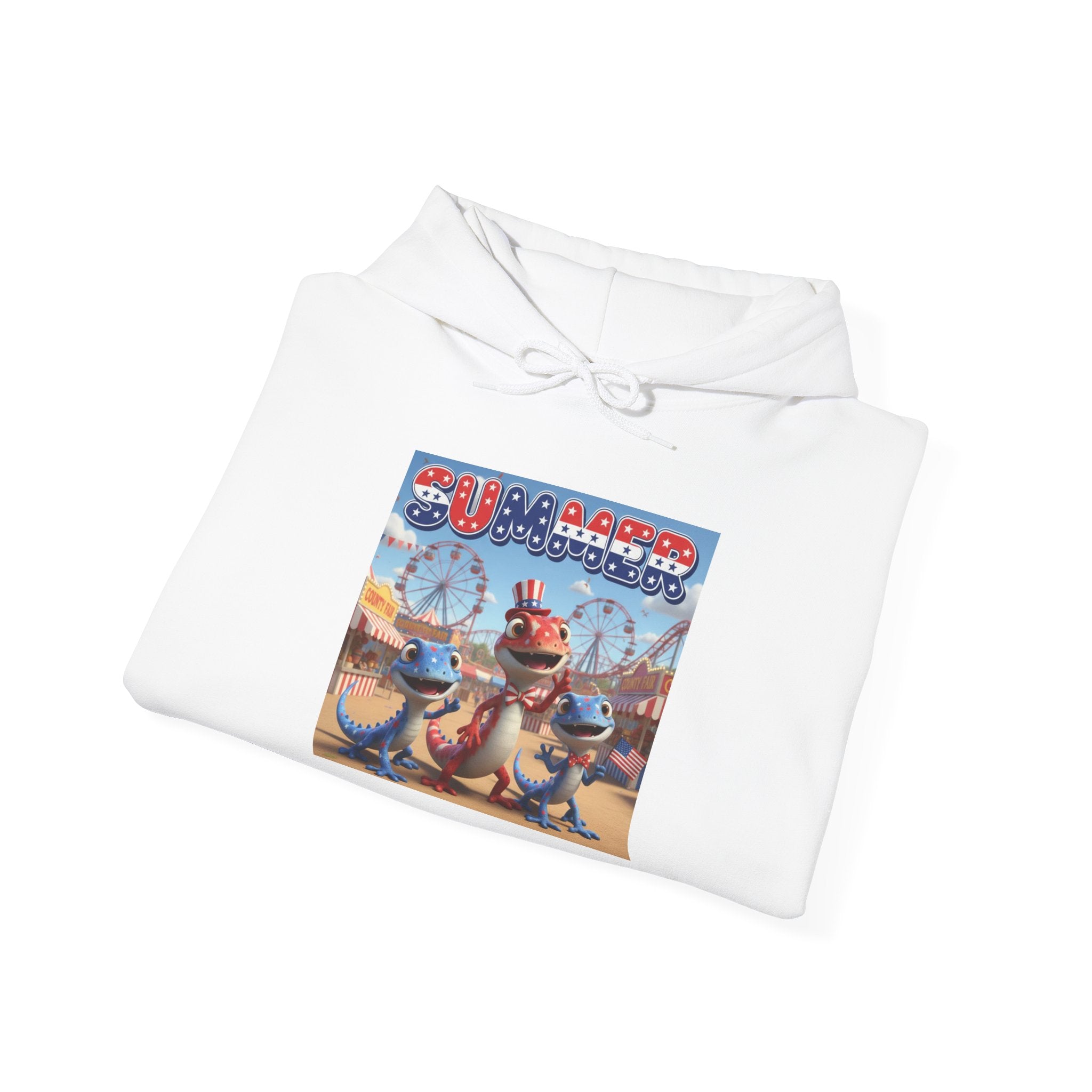 Lizard Patriotic Squad Hoodie – USA 4th of July Lizard Family Graphic Sweatshirt