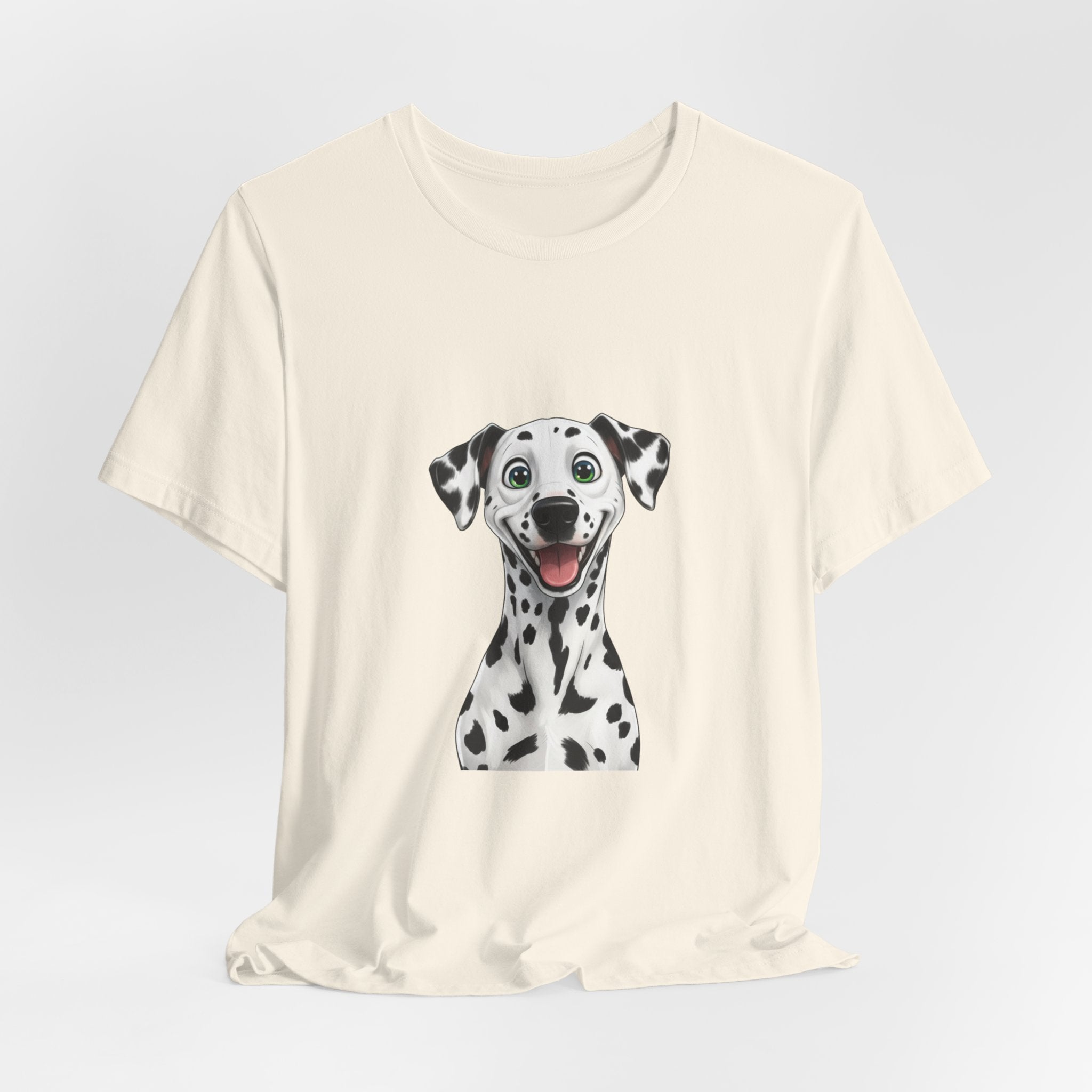 Happy Dalmatian Dog T-Shirt — Cute Spot Puppy Tee for Dog Lovers