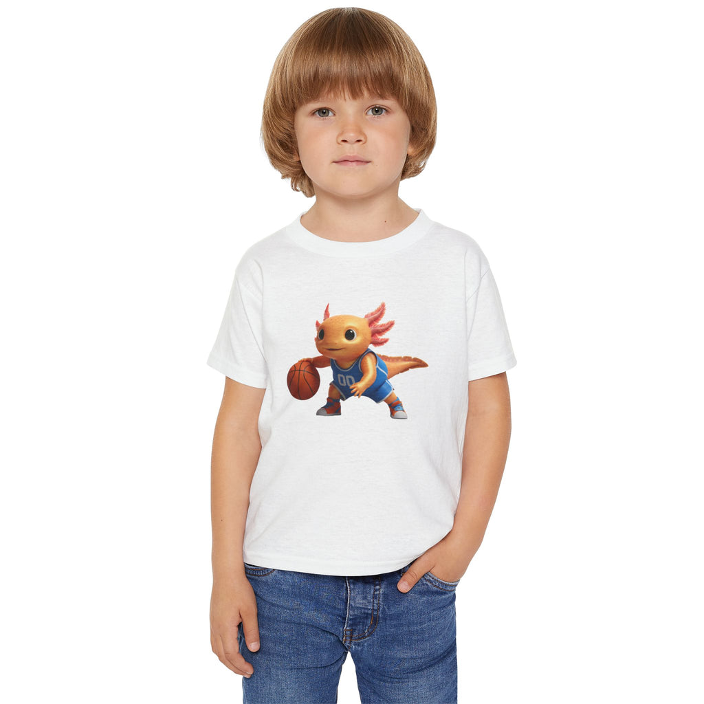 Axolotl Basketball Toddler T-Shirt — Cute Court-Ready Kids Tee