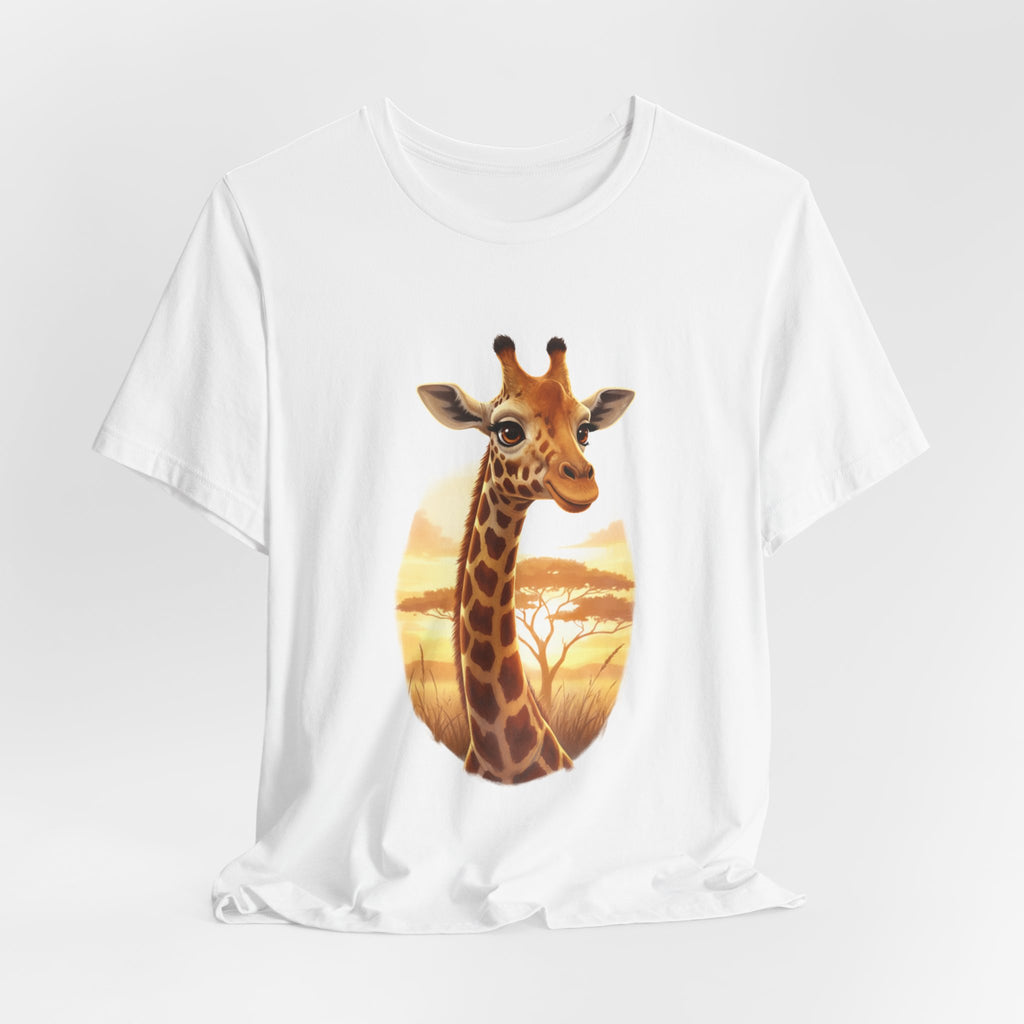 Giraffe Sunset Tee - Safari Wildlife Graphic T-Shirt