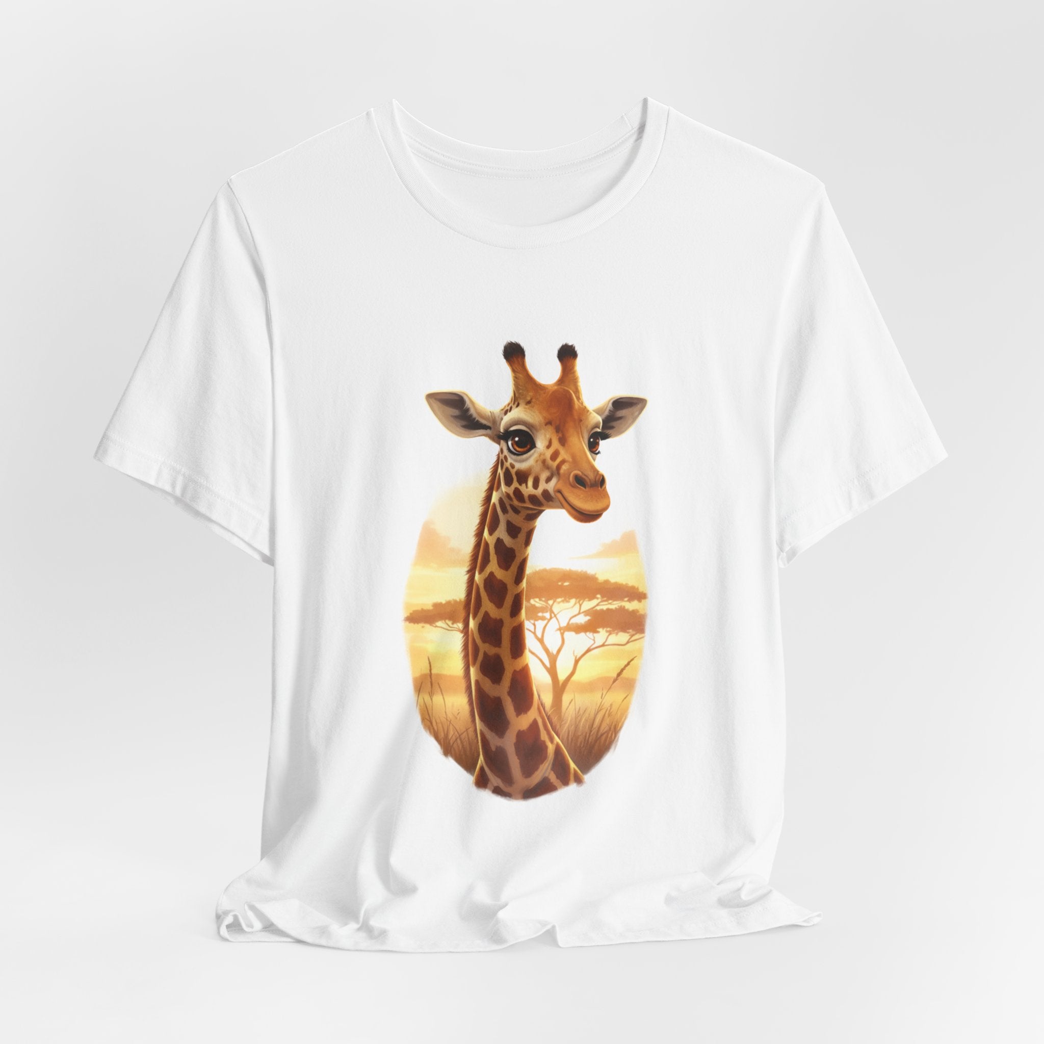 Giraffe Sunset Tee - Safari Wildlife Graphic T-Shirt