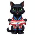 Black Cat Patriotic Kitty