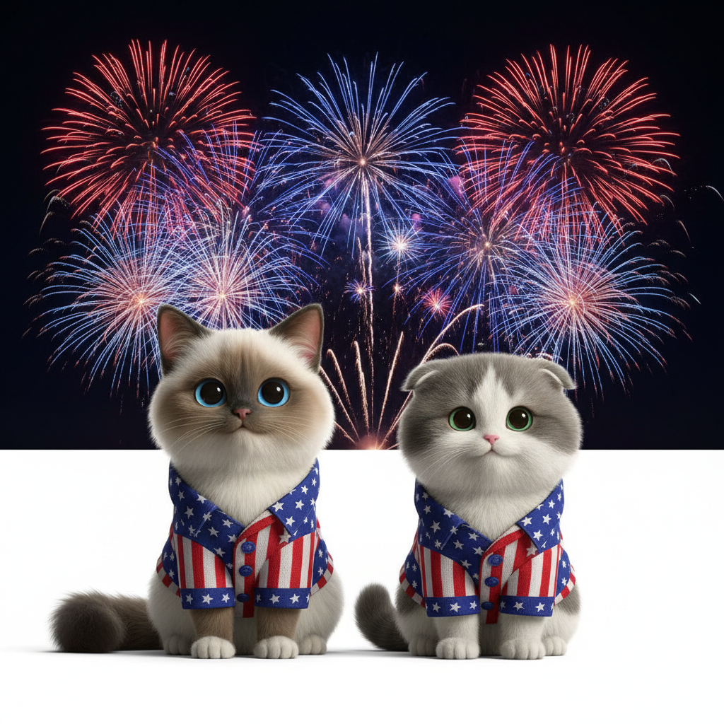 Fireworks Duo - Ragdoll & Scottish Fold