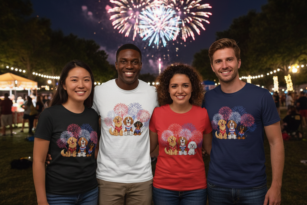 Fireworks Trio T-Shirt 4 Colors