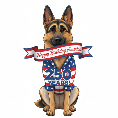 German Shepherd Patriotic Pup