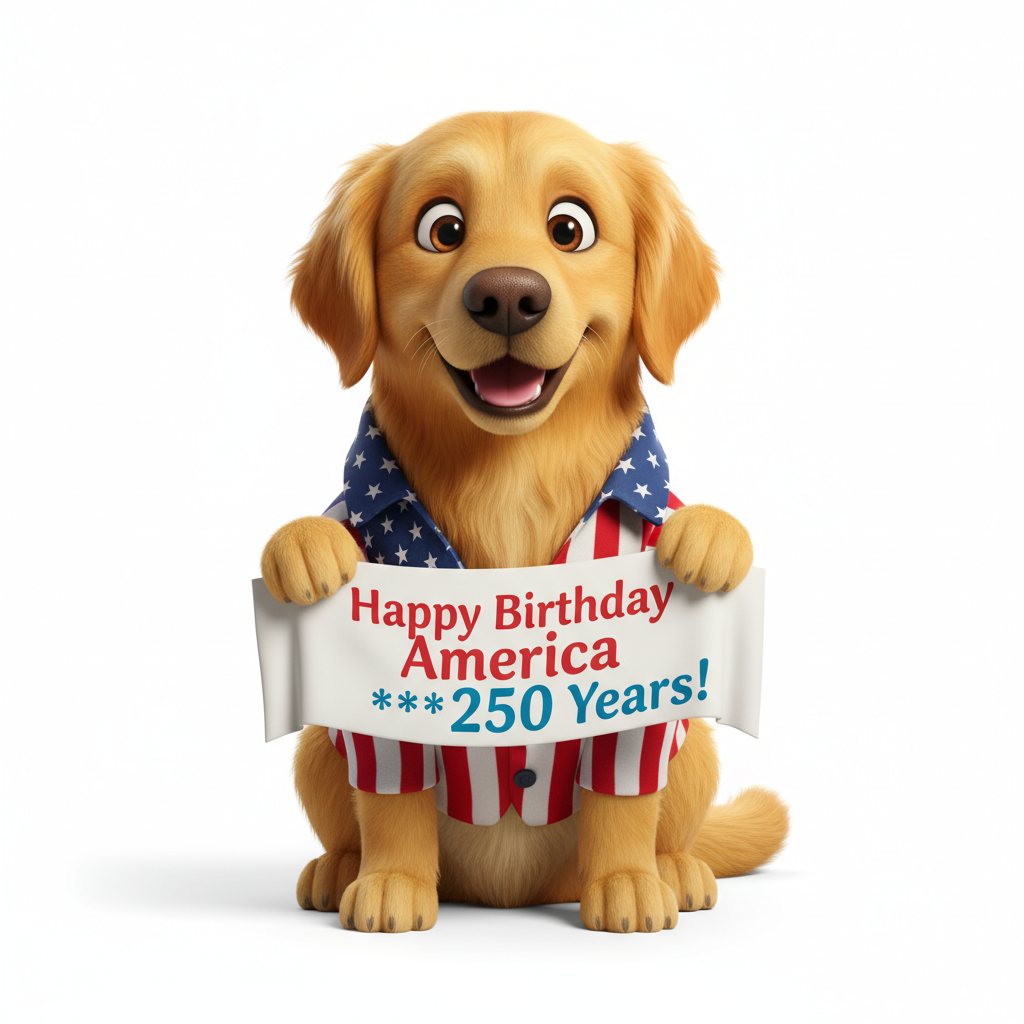 Golden Retriever Patriotic Pup