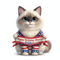 Ragdoll Patriotic Kitty