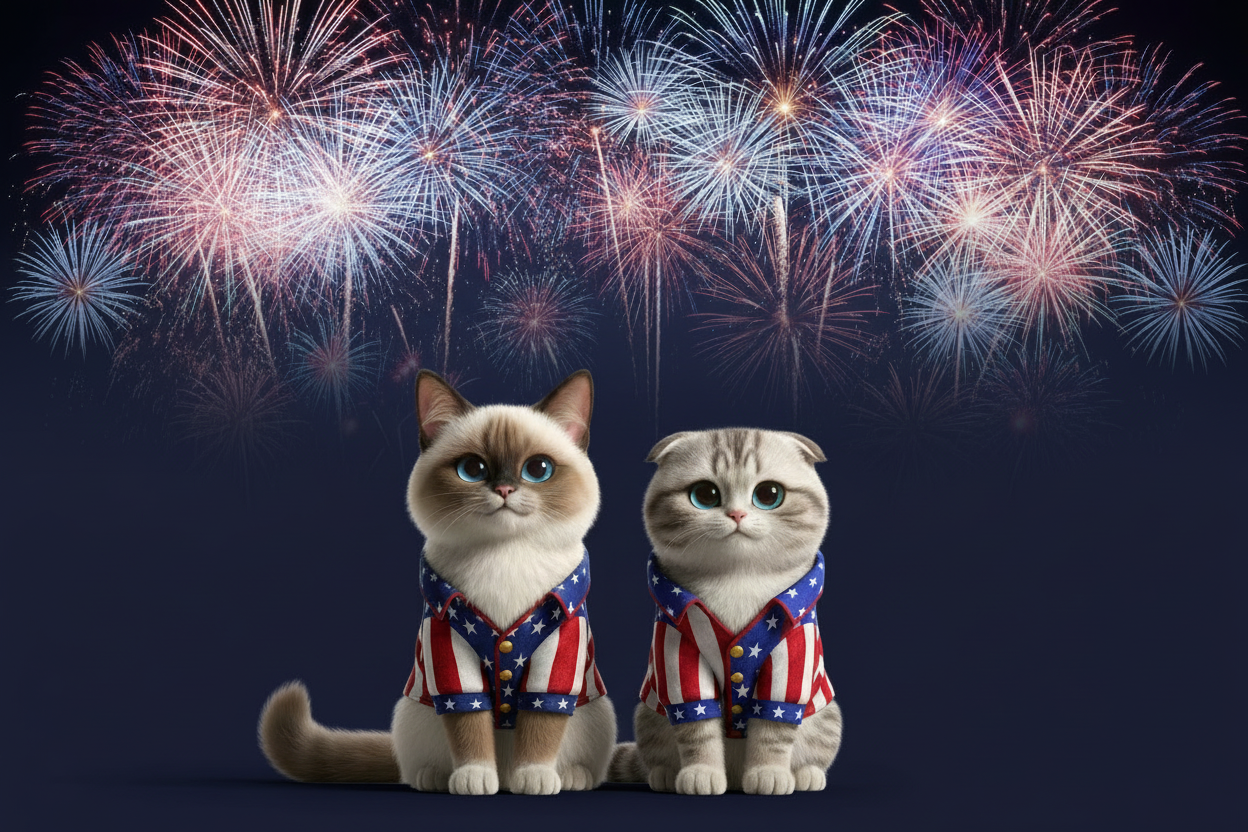 Ragdoll & Scottish Fold Fireworks - Dark Bottom