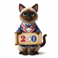 Siamese Patriotic Kitty